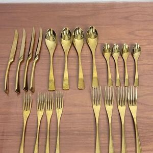 20-Piece Gold Stainless Steel Flatware Set
